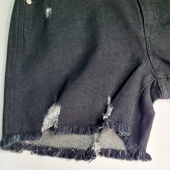 Buffalo David Bitton Black Ripped Shorts - Picture 4 of 7